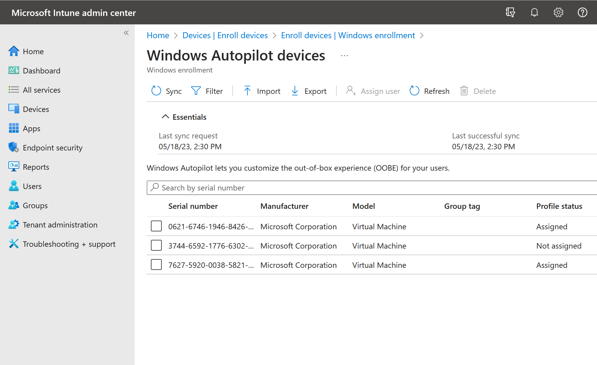 Intune Admin Center